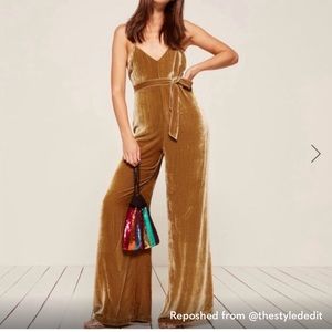 Reformation Velvet Jumpsuit